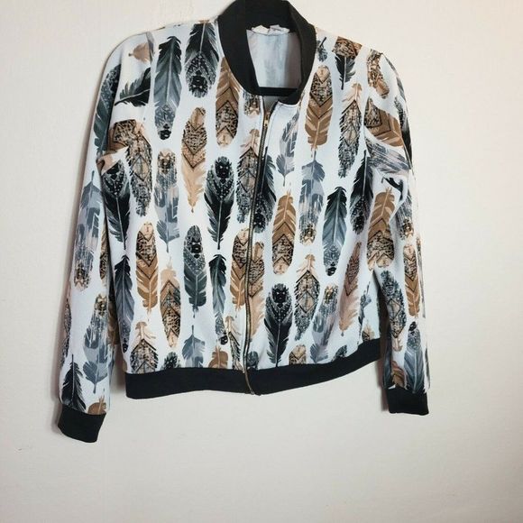 Love Spell Feather Design Jacket Size Medium - Picture 4 of 10